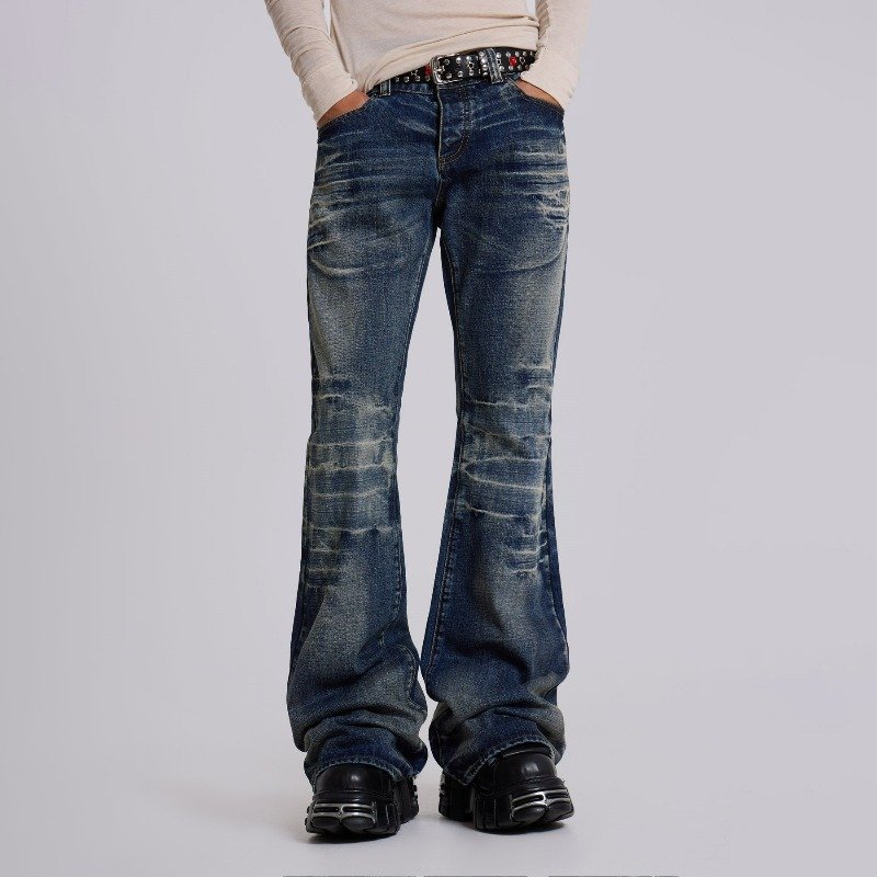 New Slightly Flared Vintage Jeans For Men - Image 4