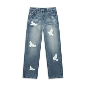 Autumn American Trendy Brand Slightly Loose Straight-leg Jeans For Men