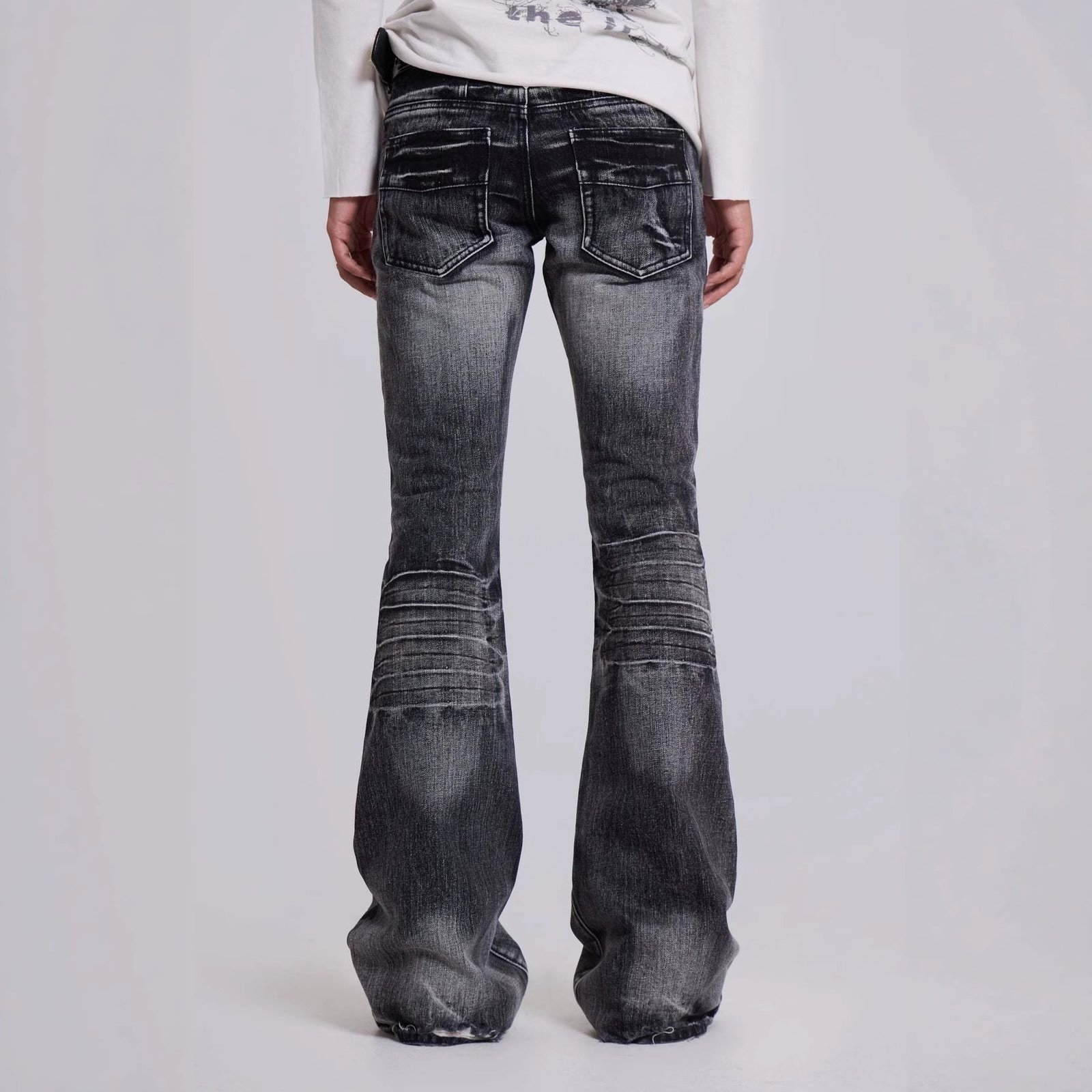 New Slightly Flared Vintage Jeans For Men - Image 3